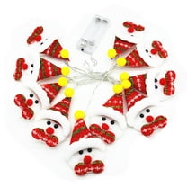 Gcvizuso Christmas Hats, Santa Hat, Red Hat Led Snowman String Christmas Decoration Lights Christmas Tree Lights Ornaments