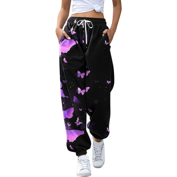 Bottom Animal Women's Sporty Trousers Sweatpants Waist High Print