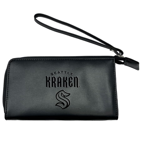 Black Seattle Kraken Cell Phone Wristlet Wallet