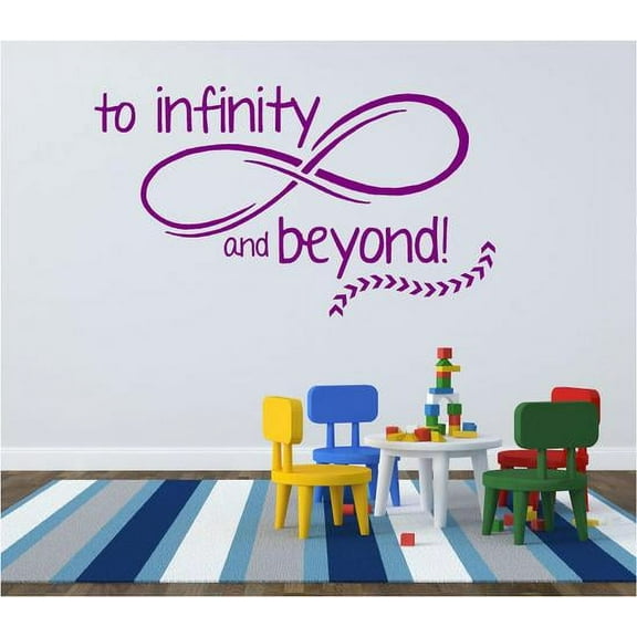 Vinyl Decal: Toy Story Vinyl Wall Decal - "To Infinity and Beyond!" Movie Quote - 20"x12"