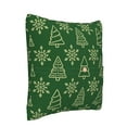 thumbnail image 2 of Bingfone Christmas (2) Linen Throw Pillow Covers Cushion Case Pocket Button Vintage Farmhouse Pillowcase for Sofa Couch Bed 20"x20", 2 of 9