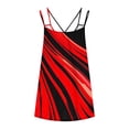 thumbnail image 4 of Aimik Women's Loose-Fitting Camisole Tank Top Womens Fashion Striped Printed V-Neck Comfortable Loose Casual Red Tops, 4 of 5