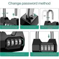 thumbnail image 3 of Combination Padlock, 4-Digit Code Padlock, Resettable Gym Lock, Waterproof for, 3 of 5