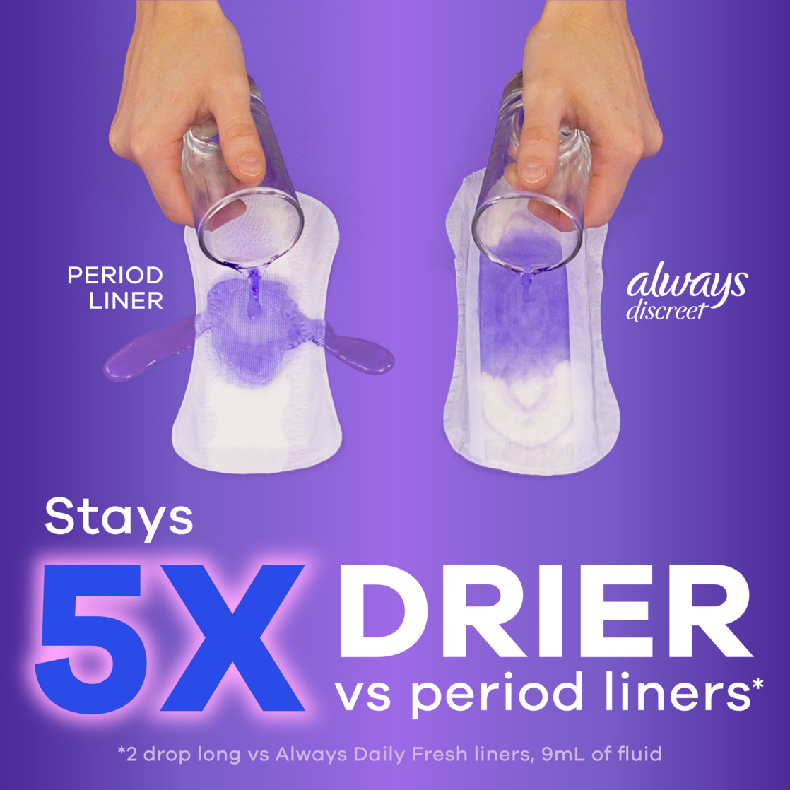 Always Discreet Incontinence Panty Liners, 2, Very Light, 222 count