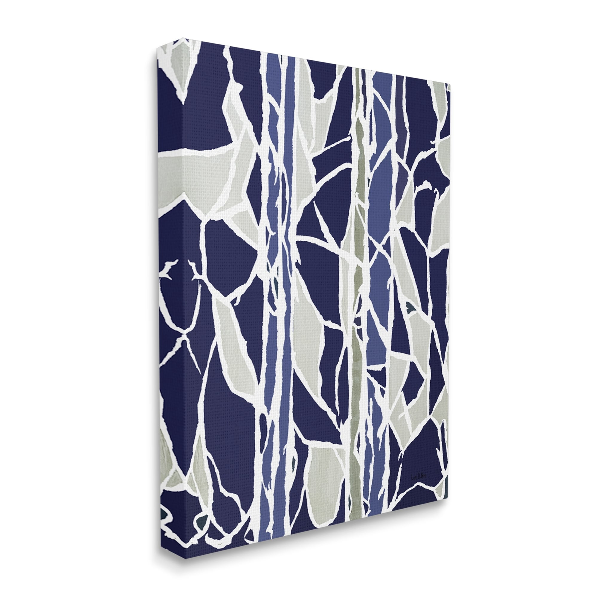Stupell Industries Indigo Stones Abstract Mosaic Glass Modern Interpretation,16 x 20, Design by Lori Dubois