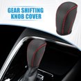thumbnail image 2 of Cubierta de palanca de cambio de marchas, embellecedor de perilla de palanca de cambios Interior automotriz para Volkswagen Atlas 2018-2022, puntos negros y rojos, 2 of 7