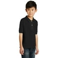 thumbnail image 5 of Gildan DryBlend Youth Jersey Polo shirt, Collared T-Shirt Solid Print Unisex Polo Shirt (Black M), 5 of 5