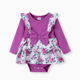 thumbnail image 1 of PatPat Romper con volantes y estampado floral dulce para bebé niña, 2 piezas, 1 of 2