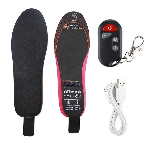 Heated Insoles - Rechargeable Heated Insoles for Men & Women, Full-Foot 3-Temperature Adjustable Warm Inserts for Ski Boots, Hunting, Hiking & Outdoor Sports