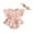Pink Flower, variant on Okbabeha Infant Baby Girls Strawberry Print Bear Romper Bodysuit Puff Sleeve Dress Outfit with Headband
