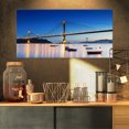 thumbnail image 1 of Hong Kong High Bridge at Night - Impression sur Toile Pont de Mer, 1 of 3