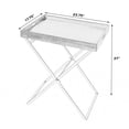 thumbnail image 2 of Butler Specialty Emma Brown Mango Wood And Gold Cross Legs Tray Table, 2 of 7