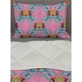 thumbnail image 3 of Lotus Comforter & Sham Bedding Set, Flower of Prosperity in Orient Sketch Illustration of Butterflies and Lotus, 3 pcs Duvet Set Microfiber Filling Quilt, 5 Sizes, Multicolor, by Ambesonne, 3 of 4