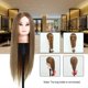 thumbnail image 1 of Training Head 50% Real Human Hair Manikin Head Hairdressing Dummy Head Salon Head + Hair Clamp Holder for Hair Practice, 1 of 5