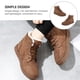 thumbnail image 4 of EeaseMX 1 par de botas de nieve para estudiantes, botines cálidos para mujer, zapatos con cordones, botas de algodón, 4 of 8