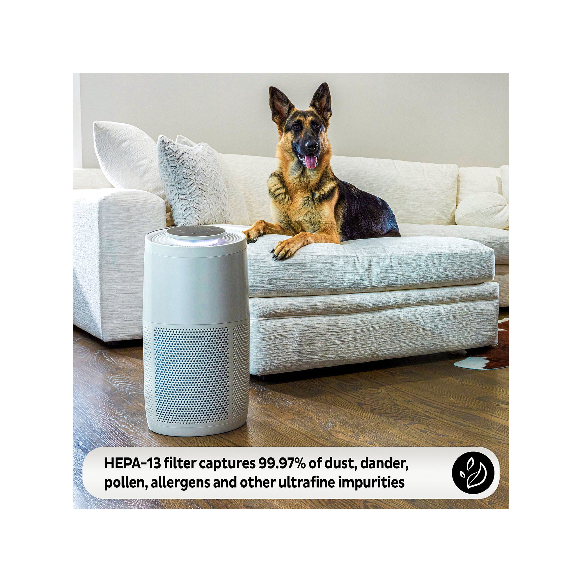 Instant Pot HEPA Quiet Air Purifier with Plasma Ion Technology for Rooms up to 1,940 sqft, Removes 99% of Dust, Smoke, Odors, Pollen & Pet Hair, for Bedrooms, Offices, & More, Pearl