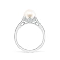 thumbnail image 2 of Angara Vintage Style Freshwater Cultured Pearl Ring in 14K White Gold for Women | June Birthstone Jewelry for Her, 2 of 8