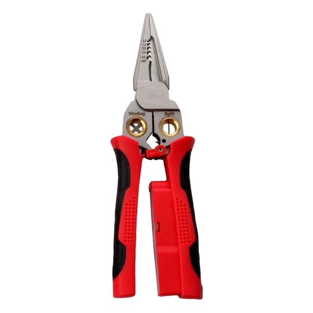Wire Stripper with Voltage Tester Non-Slip Handle Ergonomic Design Multi-function Electric Wire Cutter Cable Stripping Tool