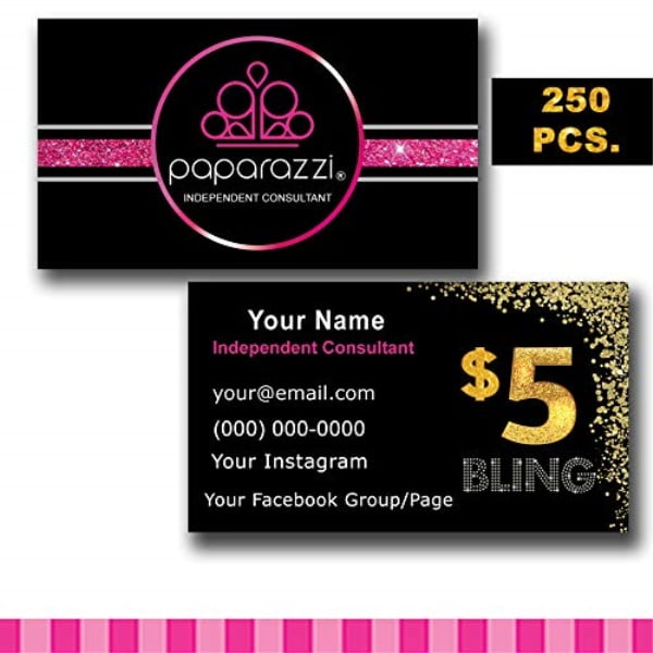 custom paparazzi business cards 2"x3.5" for independent ...