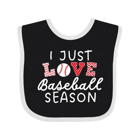 Inktastic I Just Love Baseball Season Boys or Girls Baby Bib
