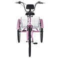 thumbnail image 6 of Lilypelle Tricycle for Adult Seniors,26" Wheels,7 Speed Unisex Cruiser Bike,Pink, 6 of 7