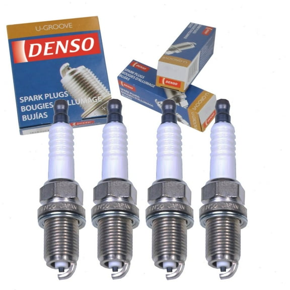 4 pc DENSO Standard U-Groove Spark Plugs compatible with Chevrolet Aveo 1.6L L4 2004-2008
