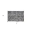 thumbnail image 3 of 5' X 8' Gray Silver And Ivory Geometric Hand Woven Stain Resistant Area Rug With Fringe, 3 of 9