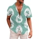 thumbnail image 4 of Camisa hawaiana con estampado de dibujos animados en 3D para hombre y mujer, ropa de verano, camisa de playa con conejo de Pascua, regalos para niños, blusas con botones, 4 of 4