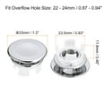 thumbnail image 2 of Uxcell 6Pack 23.5mm Sink Trim Overflow Cover Ring Double Layer Hole Insert in Cap, 2 of 5