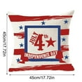 thumbnail image 3 of Dmlowu 4th of July Decorations Pillow Covers Comfortable Throw Pillow Covers Soft Warm 18x18 Pillow Cover for Living Room Bed Sofa, Patriotic Couch Pillow Covers for Independence Day, 3 of 6