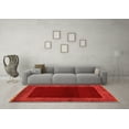 thumbnail image 3 of Ahgly Company Indoor Round Abstract Orange Modern Area Rugs, 4' Round, 3 of 4