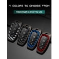 thumbnail image 4 of Key Fob Cover with Keychain Compatible with Hyundai Sonata Santa fe Tucson NX4 Ioniq 5 Nexo 2020-up Metal Key Housing Carbon Pattern Key Skin, 4 of 9