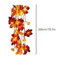 thumbnail image 3 of Wovilon Pumpkins Garland Lights Fall Decorations Realistic Larger Maple Leave String Light 79in LED Fall Lights Battery Operated Indoor Home Outdoor Halloween Decor, 3 of 7