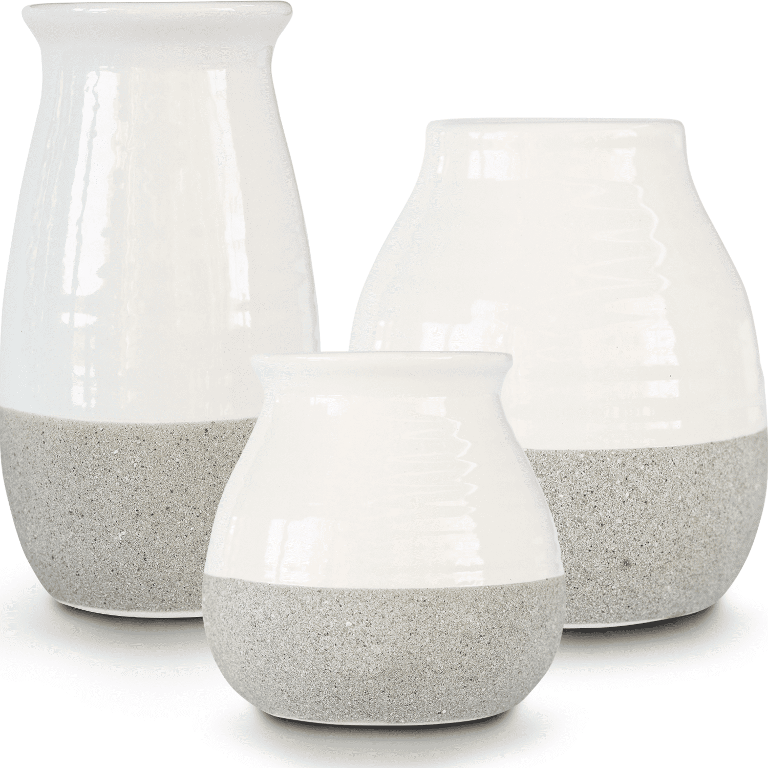 Grey decorative ceramic vase 