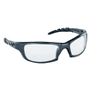 GTR High-Impact Charcoal Frame Poly Clear Lens Safe Glasses, Eye Protection, in Polybag