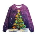 thumbnail image 4 of Ccpelsie Boys Sweatshirt Cotton Lightweight Kids Winter Warm Sweater Crewneck Pullover Tops for Toddler(Purple,3-4 Years), 4 of 4