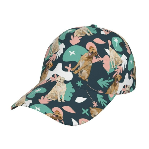 Fotbe Labrador Retriever Dog Gorro Clásico de Béisbol, Gorra Ajustable con Broche Snapback, Gorro de Exterior de Algodón Suave