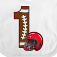 thumbnail image 4 of Inktastic First Birthday Red Football Helmet Boys or Girls Baby Bib, 4 of 4