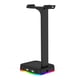 thumbnail image 1 of Matsuzay Soporte para auriculares con interfaz USB fácil de usar, duradero y compacto, color negro, para jugadores, soporte elegante Cables de audio/vídeo, 1 of 6