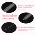 thumbnail image 3 of 50 Pack Straw Cleaner Brush, 8 Inch Nylon Tube Pipe Cleaners, Stainless Steel Long Straw Brush, 3 of 5