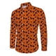 thumbnail image 2 of Camisas de manga larga de Halloween para hombre, camisa con estampado de cabeza de calabaza, camisa informal de calle para adultos, blusa con botones y estampado, traje de fiesta, 2 of 5