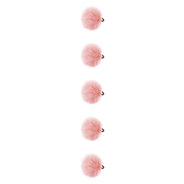 ZLight Chouchous à Pompons Tendance Coréens, Élastiques pour Queue de Cheval, Accessoires pour Cheveux, Rose, P 5ensemble