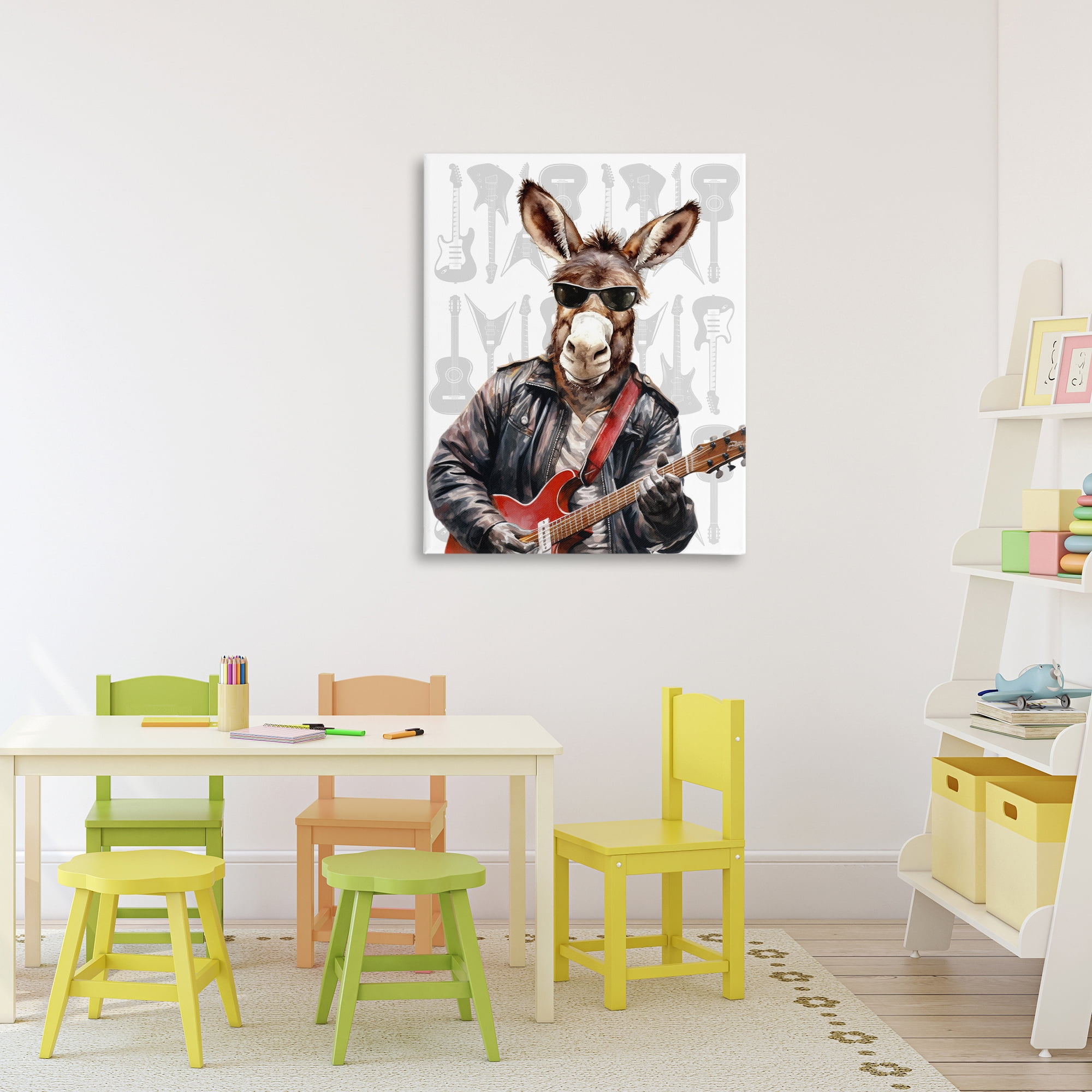 Stupell Industries Performing Musician Donkey Canvas Wall Art, design by CAD Designs