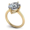 thumbnail image 2 of 2.00 Ct Solitaire Oval Natural Moissanite Diamond Engagement Rings for her Solid 14K Yellow Gold, 2 of 7