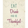 thumbnail image 2 of Kimberly, Allen 26x32 White Modern Wood Framed Museum Art Print Titled - Eat Drink and Be Thankful, 2 of 4