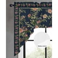 thumbnail image 2 of Black Flowers Swag Valances for Windows, Small Curtains Drapes, Spring Floral Elegant Pastoral Vintage Kitchen Window Curtains Over Sink Window Treatment Valance for Bedroom/Bathroom 56"x36", 2 of 5