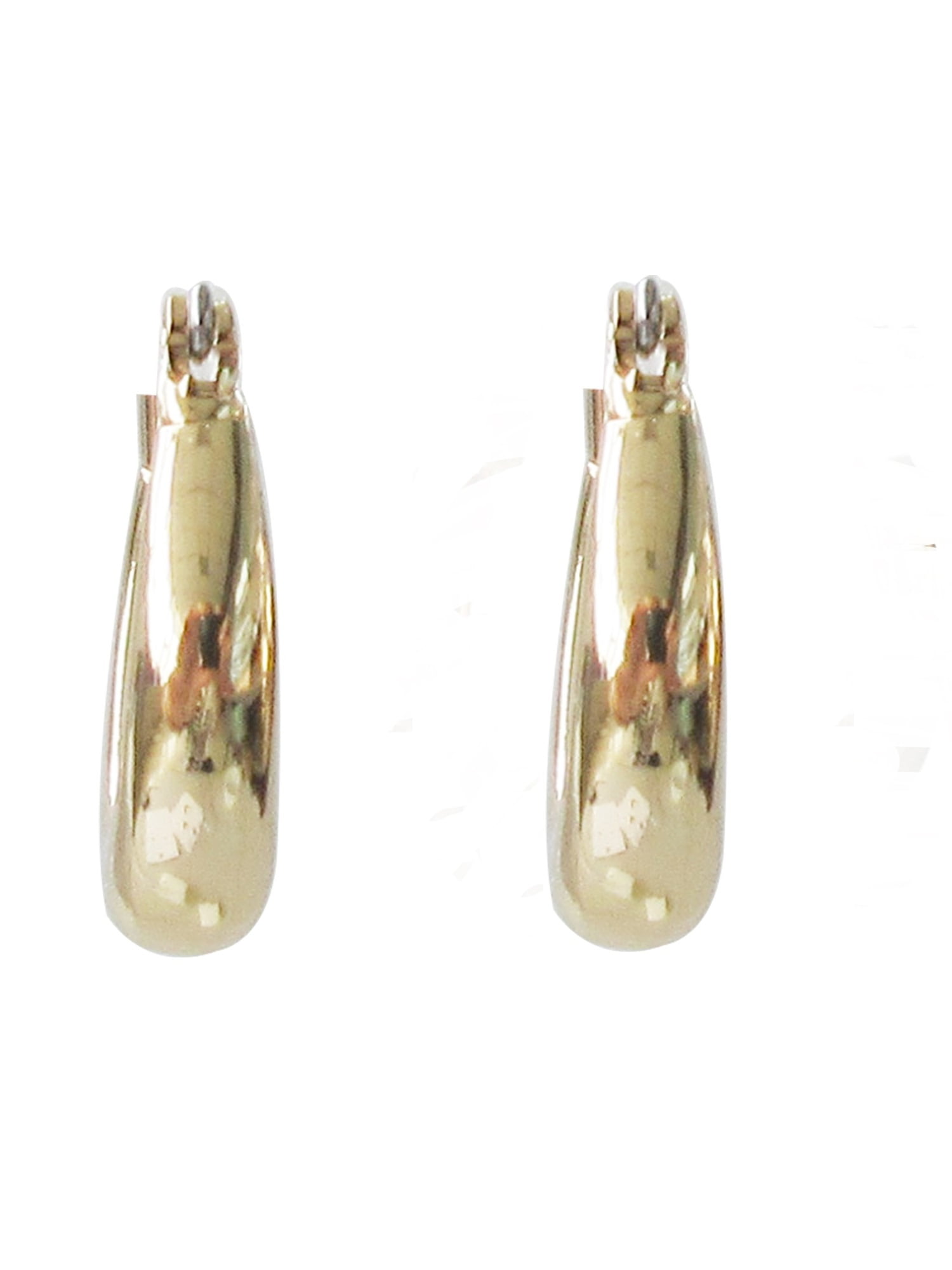 Time and Tru Women's Gold Tone Chunky Hoop Earrings