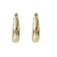 thumbnail image 2 of Time and Tru Women's Gold Tone Chunky Hoop Earrings, 2 of 6