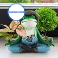 thumbnail image 3 of Meditating Frogs Gardener Resin Statue for Outdoor Indoor Garden Patios Yard Decors, 3 of 9
