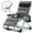 Gray, variant on LiteHaven Padded Zero Gravity Chair, Folding Outdoor Lounge Chairs, Adjustable Reclining Camping Chairs with Cup Holder, Ergonomic Patio Lawn Chair for Balcony Beach Deck Yard